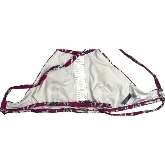 Adore Me Red Bandeau Floral Bikini Top Size Medium M - Picture 2 of 5